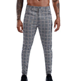 Classic Men Lattice Suit Pants 2020 Summer Thin Plaid Suit Trousers Casual Business Vintage Formal Pants For Wedding Party 2020