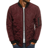 Mrmt 2020 marca masculina casacos de algodão acolchoado cor sólida jaqueta masculina rhombus costura algodão homem jaquetas casaco para masculino